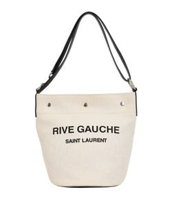 Rive Gauche Bucket Bag, Canvas, Cream, 0521, DB/P, 2*